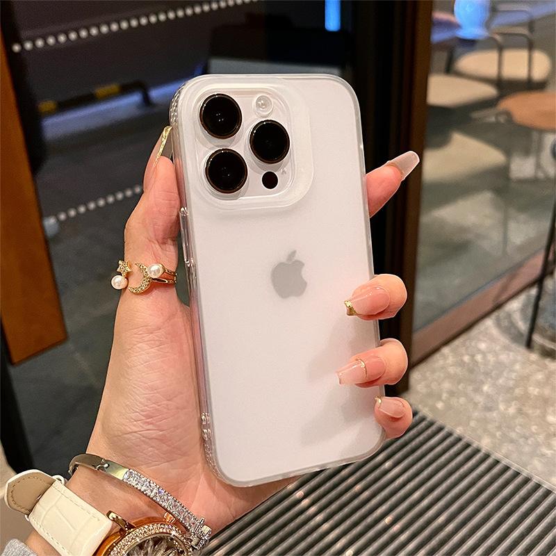 Совместимо с Apple IPhone 16 Pro, IPhone XR Прозрачный Защитный Чехол, Чехол для Телефона IPhone 14 Plus, IPhone 17 Pro Матовый Чехол с Большим Отверстием 12