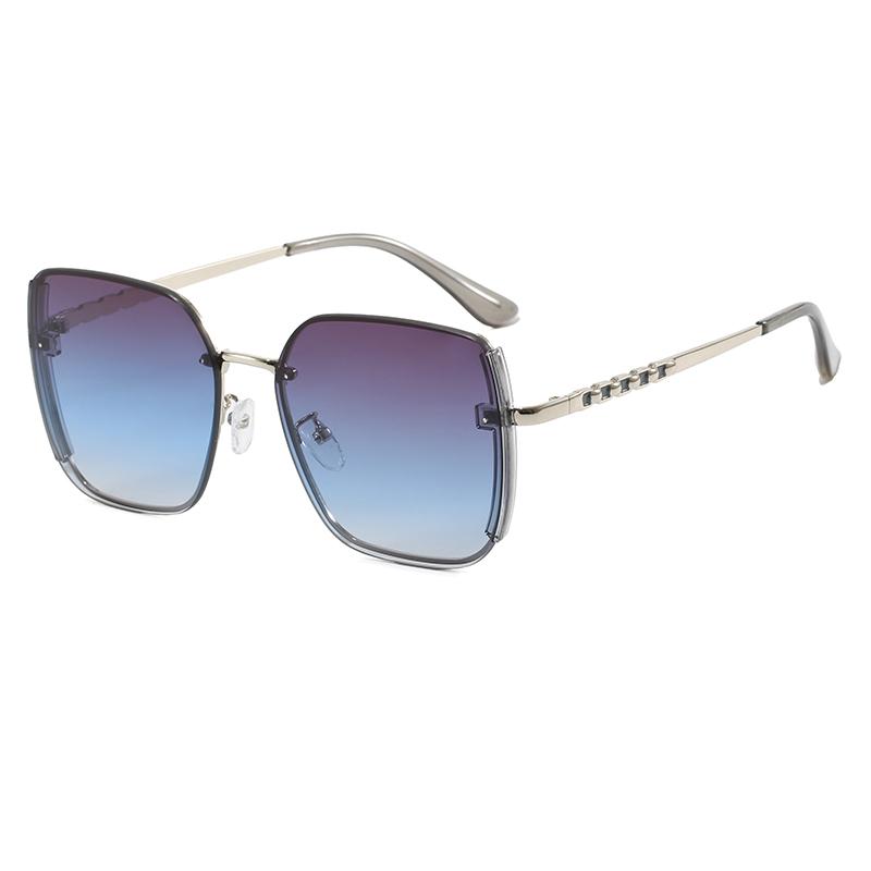 Custom Logo Retro Square Sunglasses for Women New Arrival UV 400 Anti-Radiation Classic Metal Fashion Sun Glasses