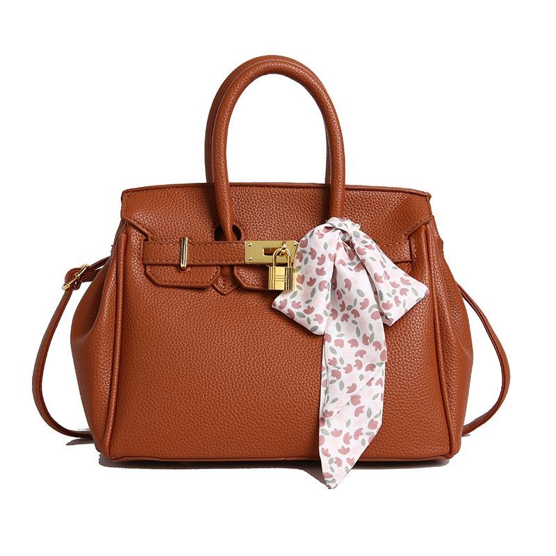 Премиальная платиновая сумка женская новая сумочка узор личи на плечо сумка-мессенджер универсальная сумка для поездок