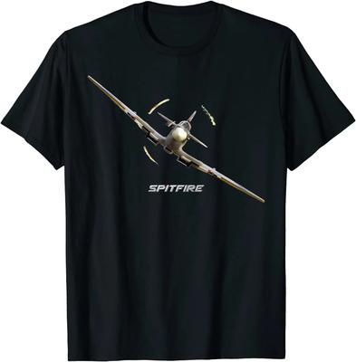 Battle of Britain Legend Supermarine Spitfire Fighter TShirt 100 Cotton ONeck Summer Short Sleeve Casual Unisexs Tshirt