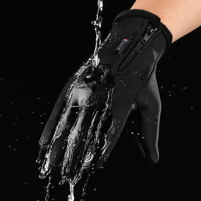 Winter Riding Gloves Men Women Windproof Waterproof Touchscreen Compatible Fleece Lined Warm Cycling
