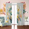2pc - Floral - Printed Curtain - Polyester Material - Suitable for Bedroom, Living Room, Study, Private Space