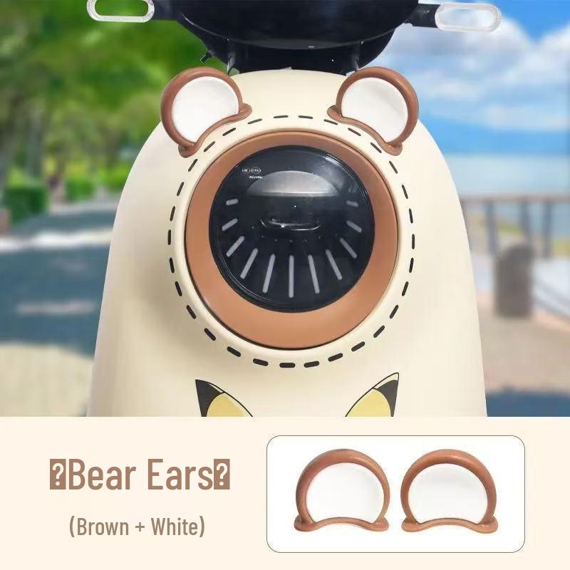 Аксессуары для электросамоката Yadea Bear Ear: Милые наклейки на аккумуляторный автомобиль и креативные украшения для шлема.