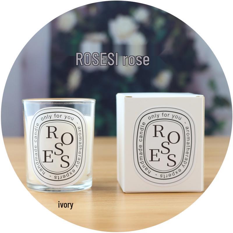 Clear scented candle - romantic valentine's day gift with essential oil