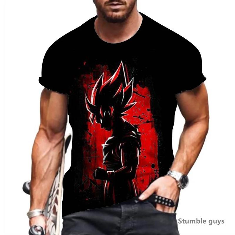 2026 Мужская Универсальная Аниме Футболка Dragon Ball Унисекс Goku Vegeta Super Saiyan Kakarot Оверсайз Футболка с коротким рукавом