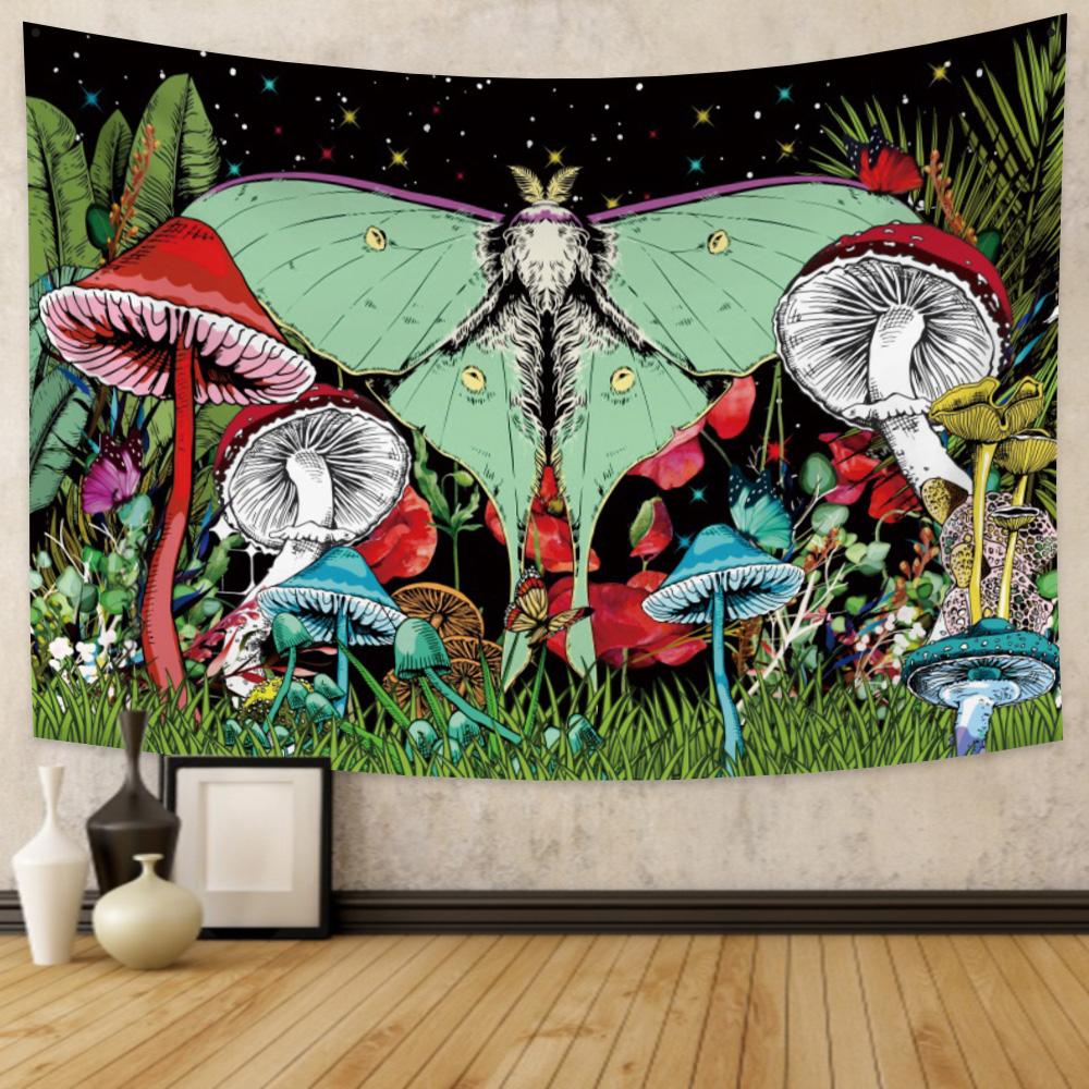 Fairy Tale Forest Tapestry Wall Hanging Fantasy Magic Mushroom Aesthetic For Kids Girls Bedroom Living Room Dorm Party Decor