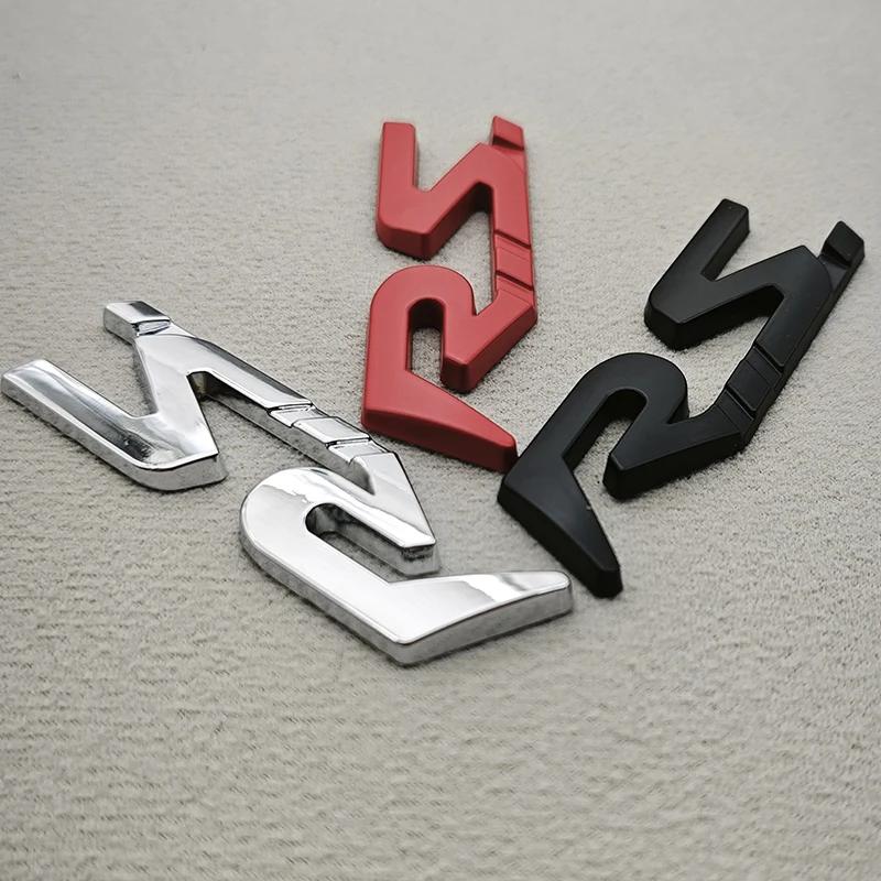 3D Metal RS Logo Car Rear Trunk Front Grille Emblem Badge Sticker Decal for Renault Megane Laguna Duster Captur Fluence Espace YY6
