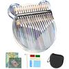Yoseka 17-Key Rainbow Clear Crystal Kalimba, Thumb Piano with Acrylic Material, Perfect for Beginners, Includes Tuning Hammer, Storage Case, and