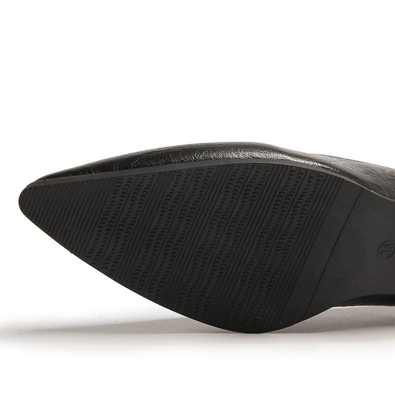 Сексуальные туфли на высоком каблуке, осенние и зимние модели, модные туфли из мягкой кожи с острым носком, большие размеры, одинарные туфли, женская обувь