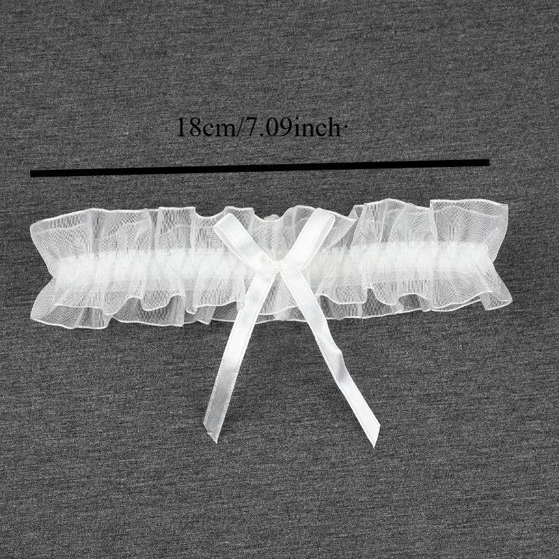 Lace Garter Thigh Ring Lingerie Wedding Garter Belt Bowknot Lace Elastic Leg Ring Bride Cosplay Party Accessories