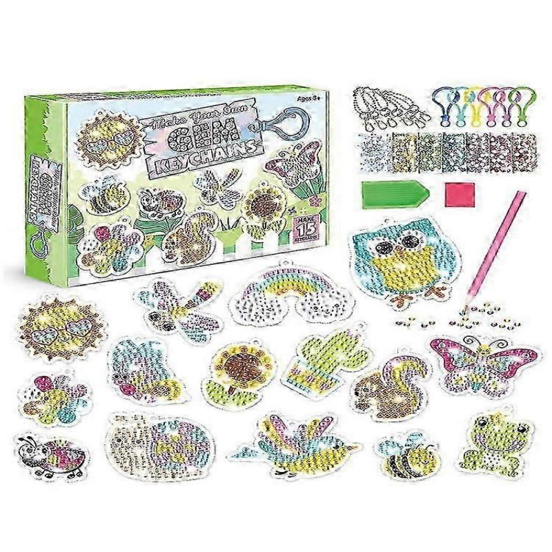 Diamond Painting Keychain 5d DIY Diamond Painting Kits Diamond Art Crafts Hanging Ornaments for Kids Crafts Family Decor