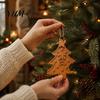 Reusable Festive Scene Decor 3D Printed Christmas Tree Pendant, Creative Bitten Biscuit Texture Hanging Ornament, Pendants Decorative Pendant
