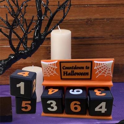 Exquisite Halloween Theme Countdown Calendar PLA Holiday Decor Creative Desktop Decoration Party
