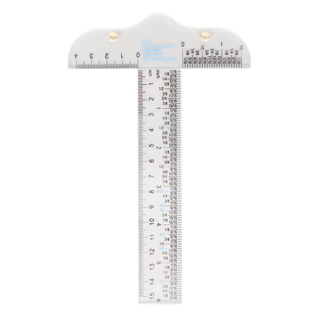 T-линейка дюймовая шкала CM прозрачная акриловая портативная многофункциональная линейка для черчения для художественного оформления
