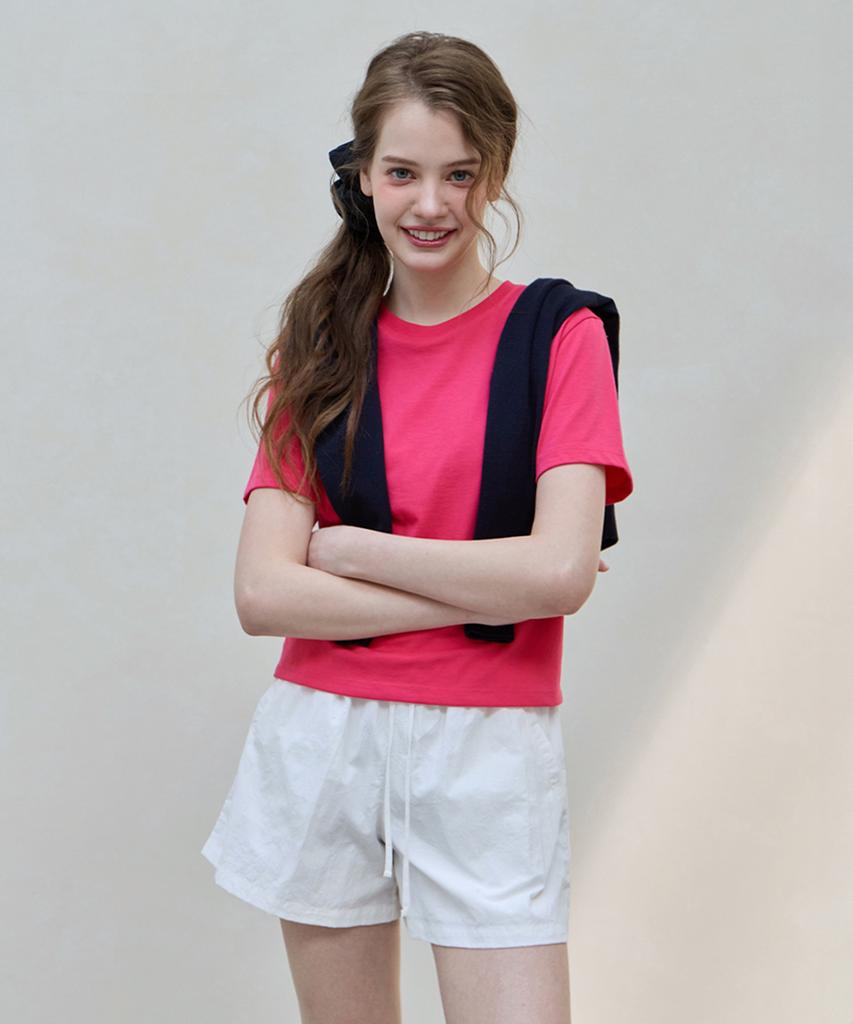 НАСТРОЕНИЕ ВНУТРИ ЖЕНЩИНЫ (Женщина) Цветовой набор Essential Layered Crop Half Tee_Серый
