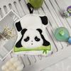 Panda Embroidered Soft Coral Fleece Hand Towel - Water Absorbent Kitchen Cloth