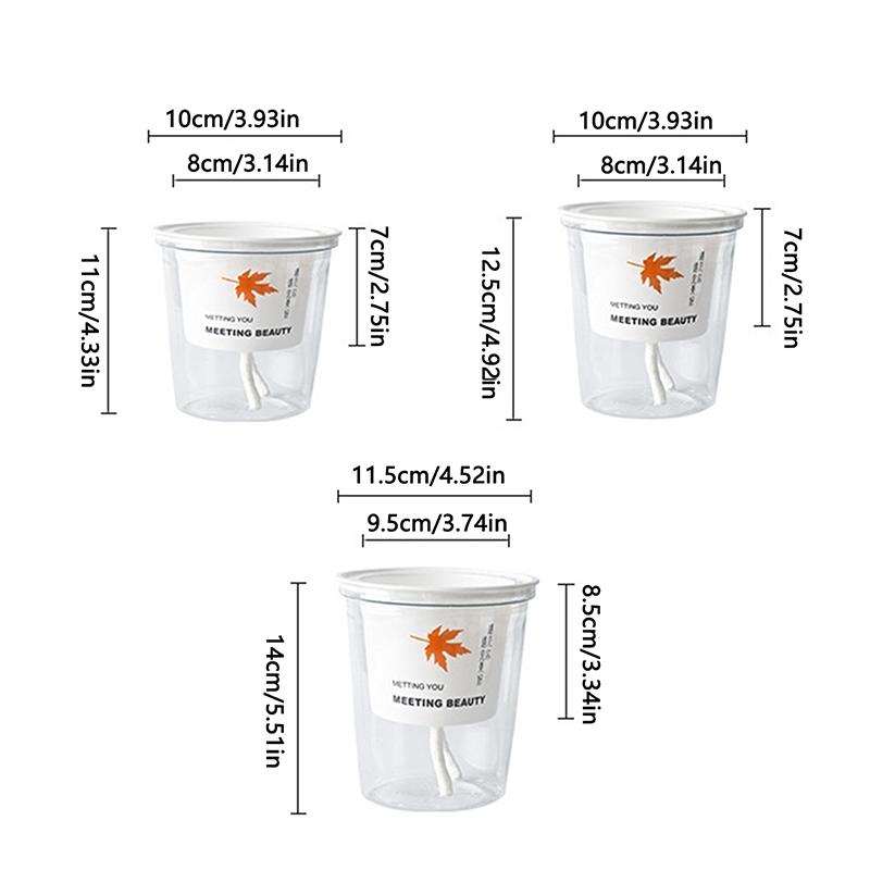 4.33/4.92/5.51Дюймовый Белый Цветочный Горшок Автоматический Всасывающий Цветочный Горшок Семейный Горшок Горшок