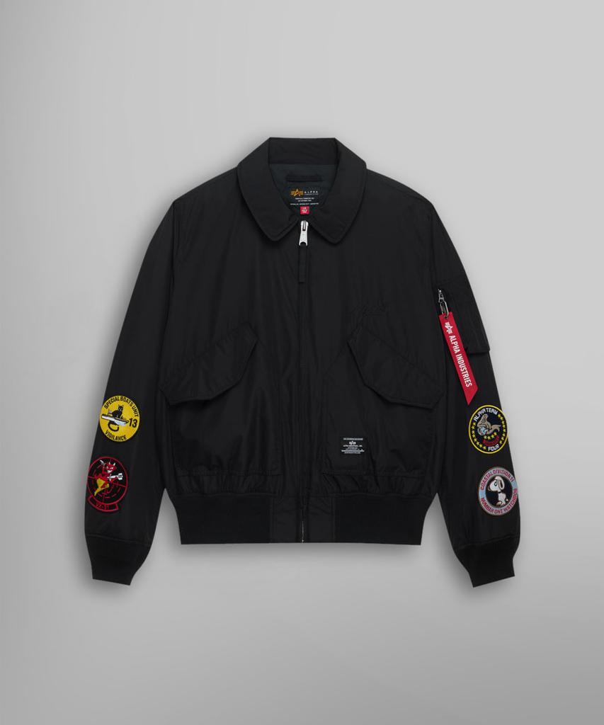 Alpha Industries Cwu-36/P Свободная летная куртка с нашивками Черная