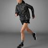 adidas Женская ветровка Wind.Rdy с полной молнией и капюшоном, с принтом логотипа, длинный рукав, ветрозащитная, спортивная верхняя одежда, черный, светоотражающий серебристый IT3445