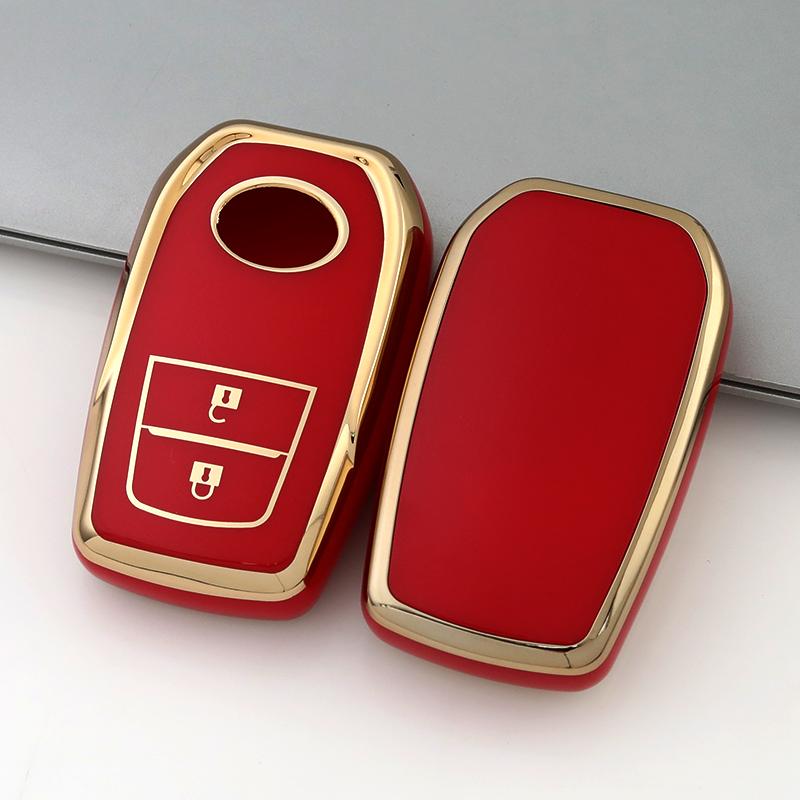 Car Key Cover Case for Toyota CHR Hilux Land Cruiser 200 Camry Corolla RAV4 Highlander Crown TPU 2 Button Fob Shell Protector