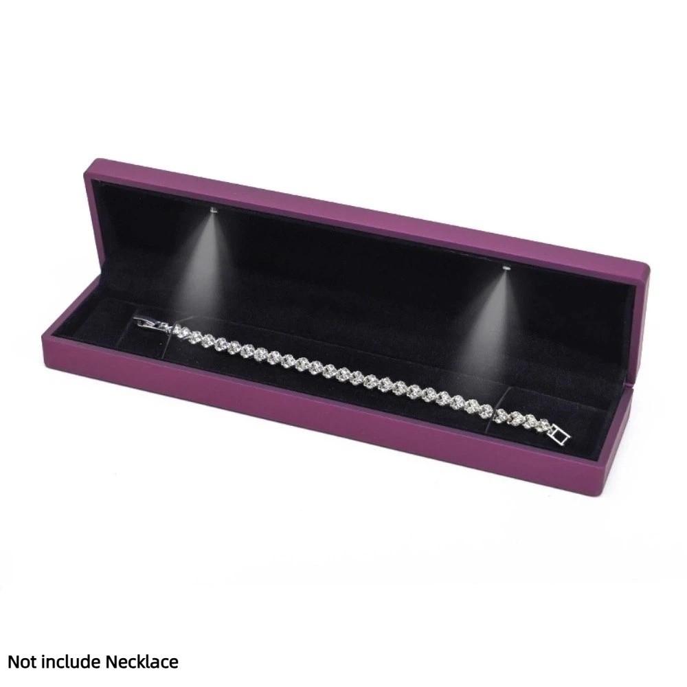 Velvet Lined Jewelry Gift Box Jewelry Display Necklace Storage Box Necklace
