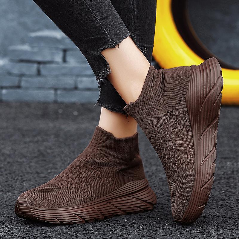 Spring/Autumn Men's/Women's Flying Knit Elastic Socks Shoes Breathable Ultra Light Fitness Outdoor Running Shoes