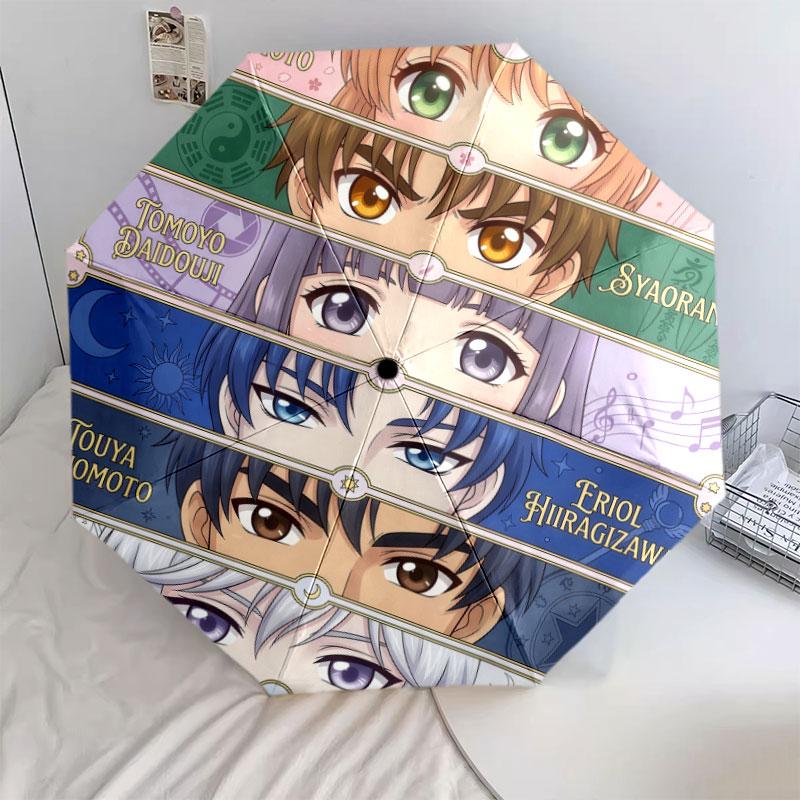 1 шт. Автоматический складной зонт - Рисунок Cardcaptor Sakura Портативный складной дизайн С 8 спицами Рождественские и Новогодние подарки