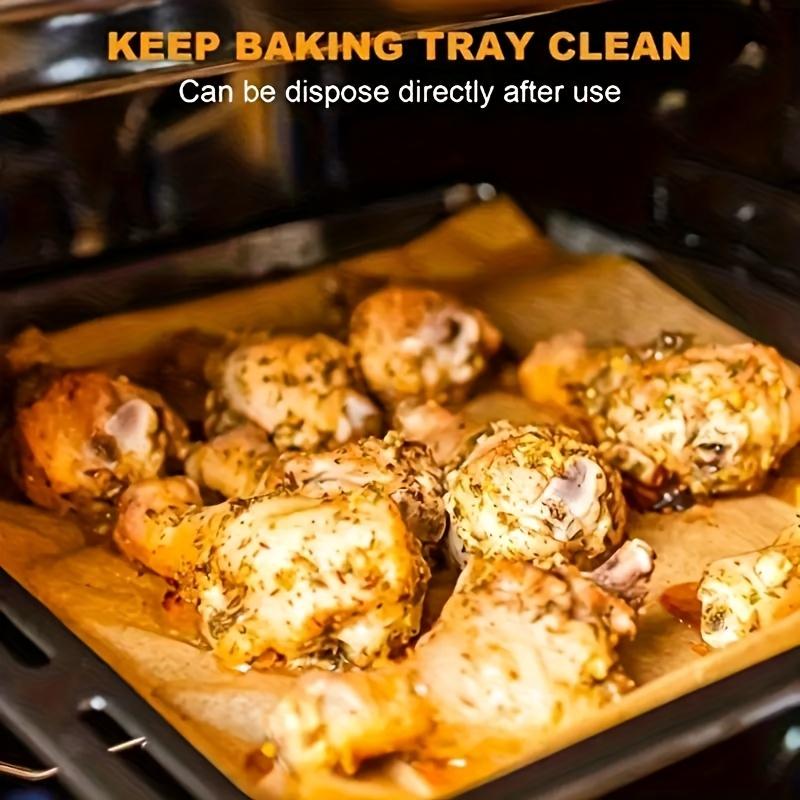 Набор из 50 предварительно нарезанных листов пергаментной бумаги для выпечки 15,24×20,32см НеотбеленнаяАнтипригарная Половина листаВыпечка Готовка Гриль Аксессуары для аэрофритюрницы