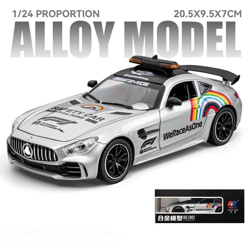 1/24 BENZ GTR SAFETY литая модель автомобиля из сплава игрушка со звуком и светом транспортные средства украшения игрушки для детей подарок