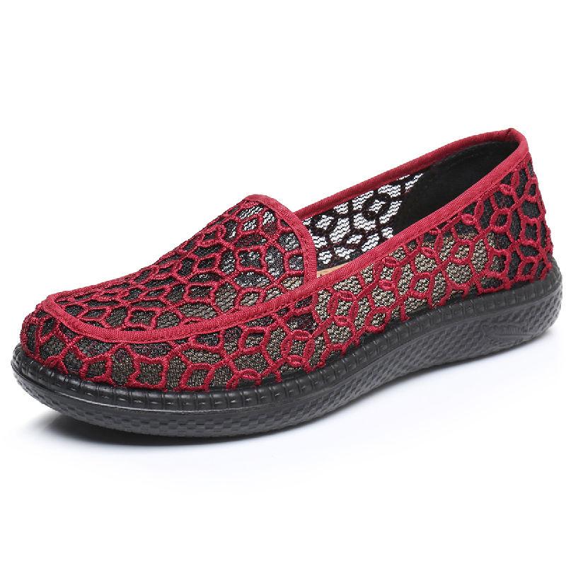 Туфли женские летние туфли на плоской подошве из дышащей сетки сандалии нескользящие одинарные туфли