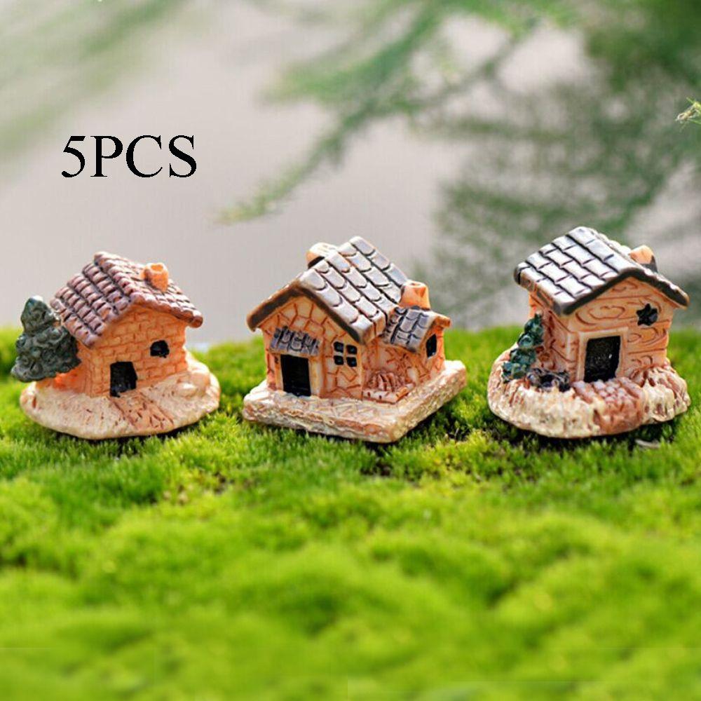Gardening Decorations Moss Cottages Micro Landscape Mini Small House Figurines & Miniatures