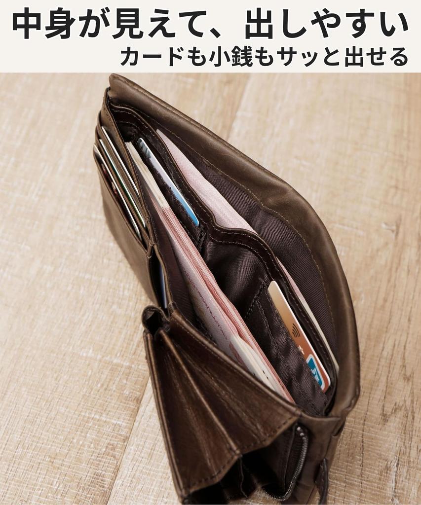 Ventury Bifold Настоящая Кожаная Кошелек Мужской, Кошелек для Карт и Монет, Большой, Вмещает 13, С Отделением для Монет, Простой, Винтажный Коричневый, Кожа, Держатель, Карман, Вместимость, Карты, Кошелек,