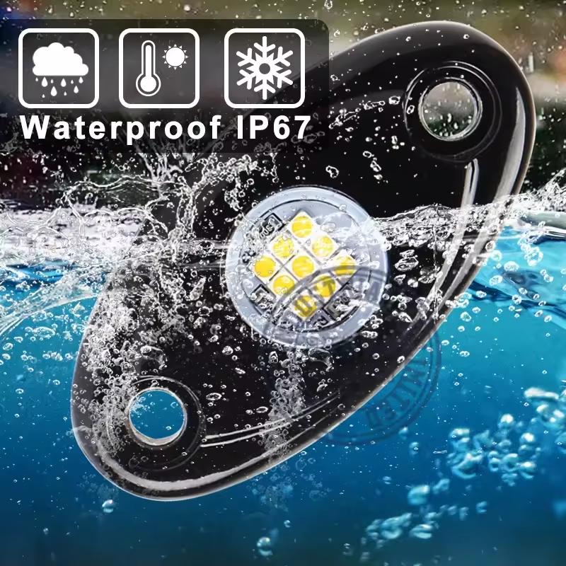 OVOVS Rock Lights 9 LED Rock Lights White Rock Lamp for Jeep Off Road ATV SUV RZR 4x4 Boat