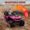 2 Seater 24V 7AH Ride on Truck, Battery Powered Electric Ride On Car w/ Remote, Suspension, 3 Speeds, Pink