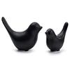 Creative Black Birds Matte Figurines Home Decorations Accessories (Pack of 2, Black)