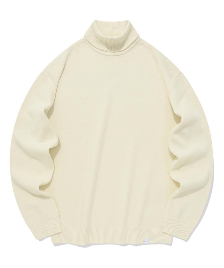 COVERNAT Lambswool Turtleneck Knit Ivory
