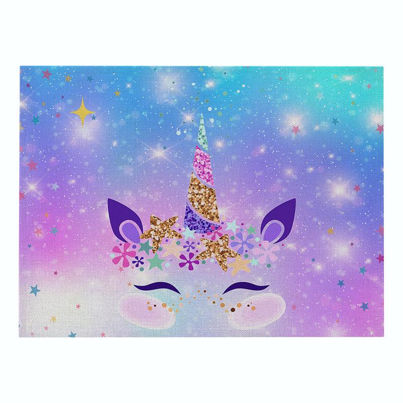 Nordic INS Cartoon Unicorn льняной коврик для стола нескользящий термостойкий коврик для стола подставка под стакан для напитков кухонные принадлежности