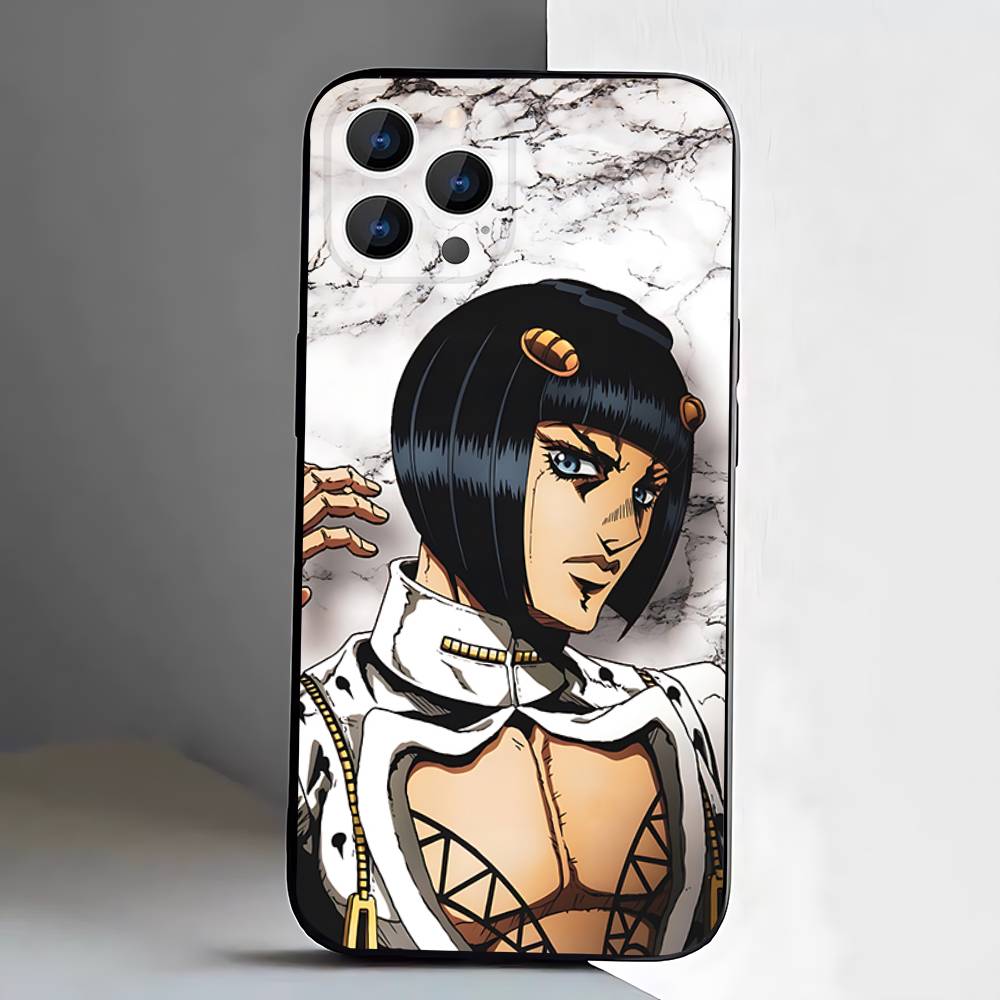 Чехол для телефона Bucciarati JoJo's Bizarre Adventure Для iPhone 17,16,15,14,13,12,Pro,Max,Plus,E,SE4,Air,Mini Черный Мягкая Коробка