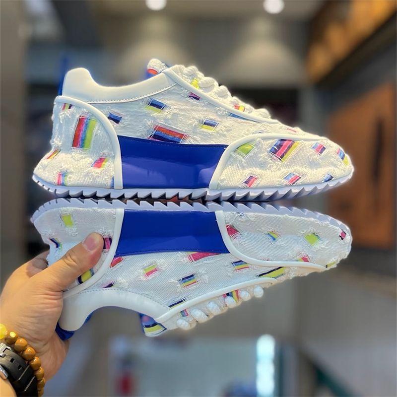 Мужские кроссовки на платформе, мужские мокасины весна-осень, модные дизайнерские цветные полосатые туфли с закрытым дном из парусины, мужские туфли, новые