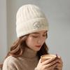 Autumn and winter versatile hat women's commuter fashion wool hat casual simple knitted hat showing small face big head circumference bag head hat