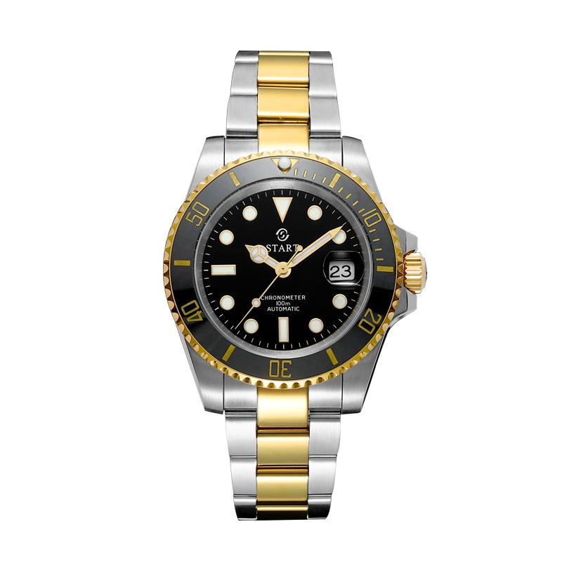 Start Мужские часы для дайвинга, официальные аутентичные металлические мужские часы, светящиеся водонепроницаемые автоматические механические часы с функцией даты