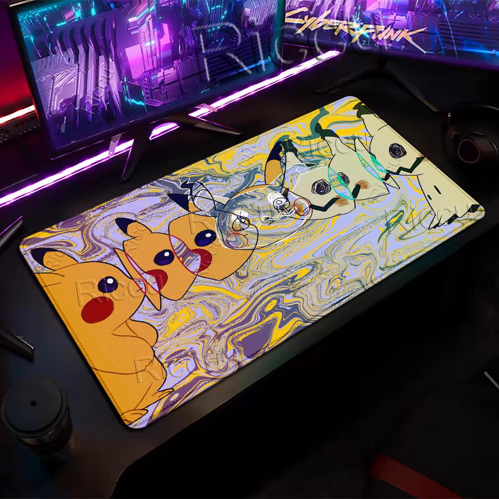 XXL Mousepad Laptop Japan Cool Anime Mouse Pad Large pokemon Mimikyu Gaming Mat Gamer PC Cabinet Keyboard Rug Desk Accessories