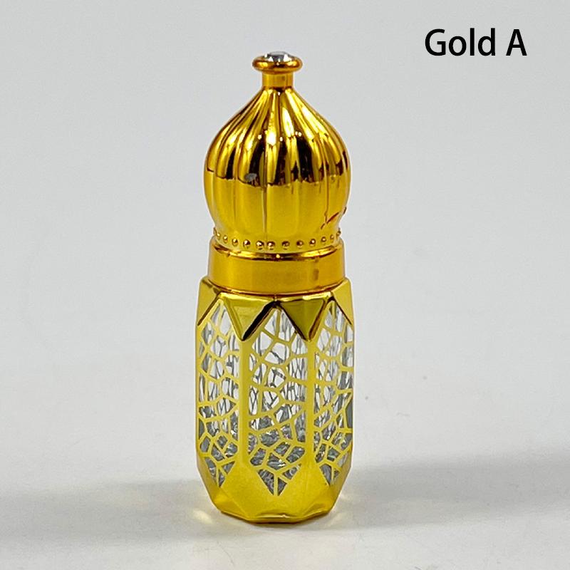3 мл роскошный стиль золотой многоразовый флакон для духов стеклянный шариковый флакон для эфирного масла пустой контейнер для косметических образцов
