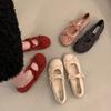 Женская мода 2025 Осень Туфли Мэри Джейн с бантом-бабочкой Комфортные Мягкая подошва Балетки Женская Повседневная Платье Балетки