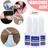 Принадлежности для ногтей Клей для ногтей с кисточкой Клей для накладных ногтей 30 мл 3 шт
