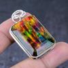 Natural Ammolite Gemstone Handmade 925 Sterling Silver Gift Pendant 1.97" G4u89