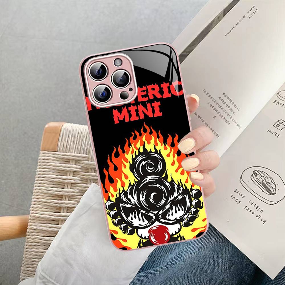 H-Hysteric Cute M-Mini Tempered Glass For Iphone 14 13 12 11 Pro Mini XS MAX 14Plus X XS XR Cover