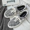 Spring New Breathable Plaid Men's Canvas Shoes Men's Versatile Couple Cloth Shoes Men's Casual Board Shoes Men's Fashion