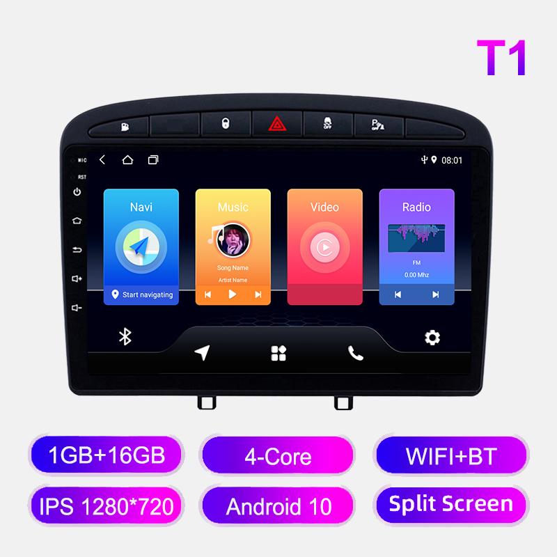 Автомобильное радио для Peugeot 408 2012-2020 для Peugeot 308 T7 2007-2015 Carplay Мультимедиа Видео Плеер Навигация GPS Сенсорный Экран HU