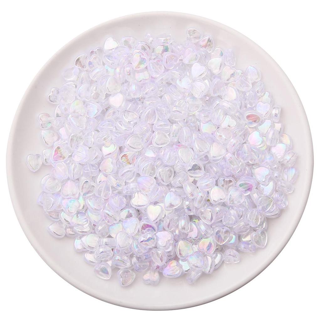 100 шт. AB цвет пятиконечная звезда в форме сердца акриловые свободные бусины-разделители для изготовления ювелирных изделий